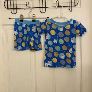Blue Cookie and Milk Kids Pajamas